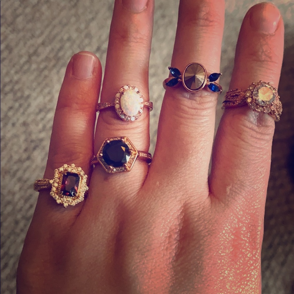 Rose gold ring bundle